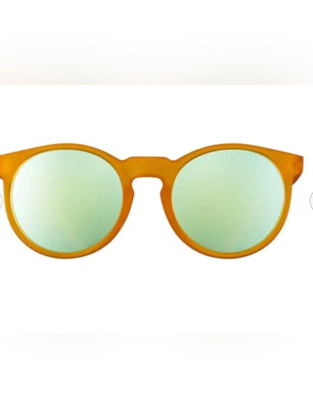 goodr Adult Circle G Freshly Baked Man Buns Plastic Round Sunglasses - Orange